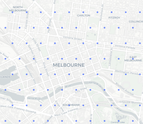 Melbourne hex dots